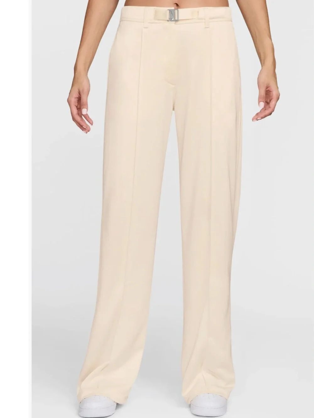 Nike Belted Pintuck Pants, Chalk, size small, NWT